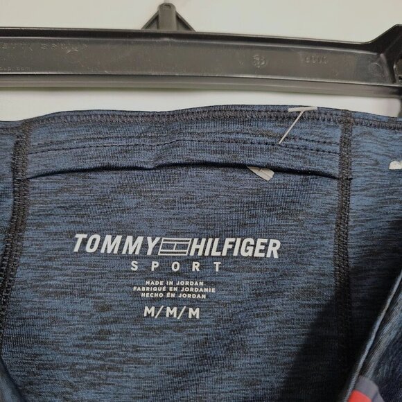 TOMMY HILFIGER SPORT Yoga Pants High Rise Flared BLUE size M Athletic Athleisure - Picture 6 of 9